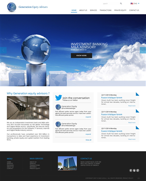 Web Design par pb pour Generation Equity Advisors | Design : #3245874