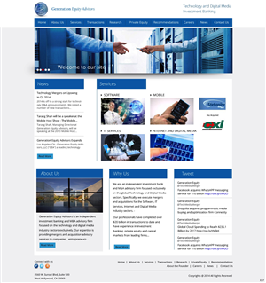 Web Design par pb pour Generation Equity Advisors | Design : #3245877