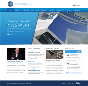 Web Design par pb pour Generation Equity Advisors | Design : #3245880