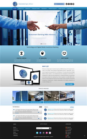 Web Design par pb pour Generation Equity Advisors | Design : #3245882