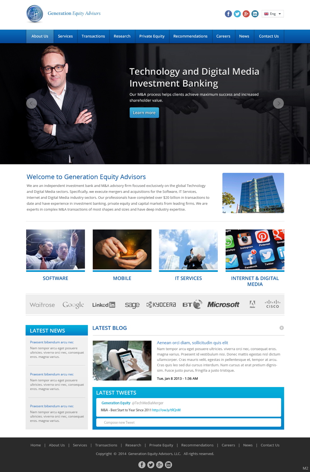 Web Design par pb pour Generation Equity Advisors | Design #3245883