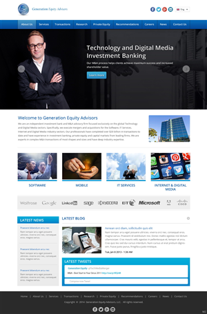 Web-Design von pb für Generation Equity Advisors | Design #3245883