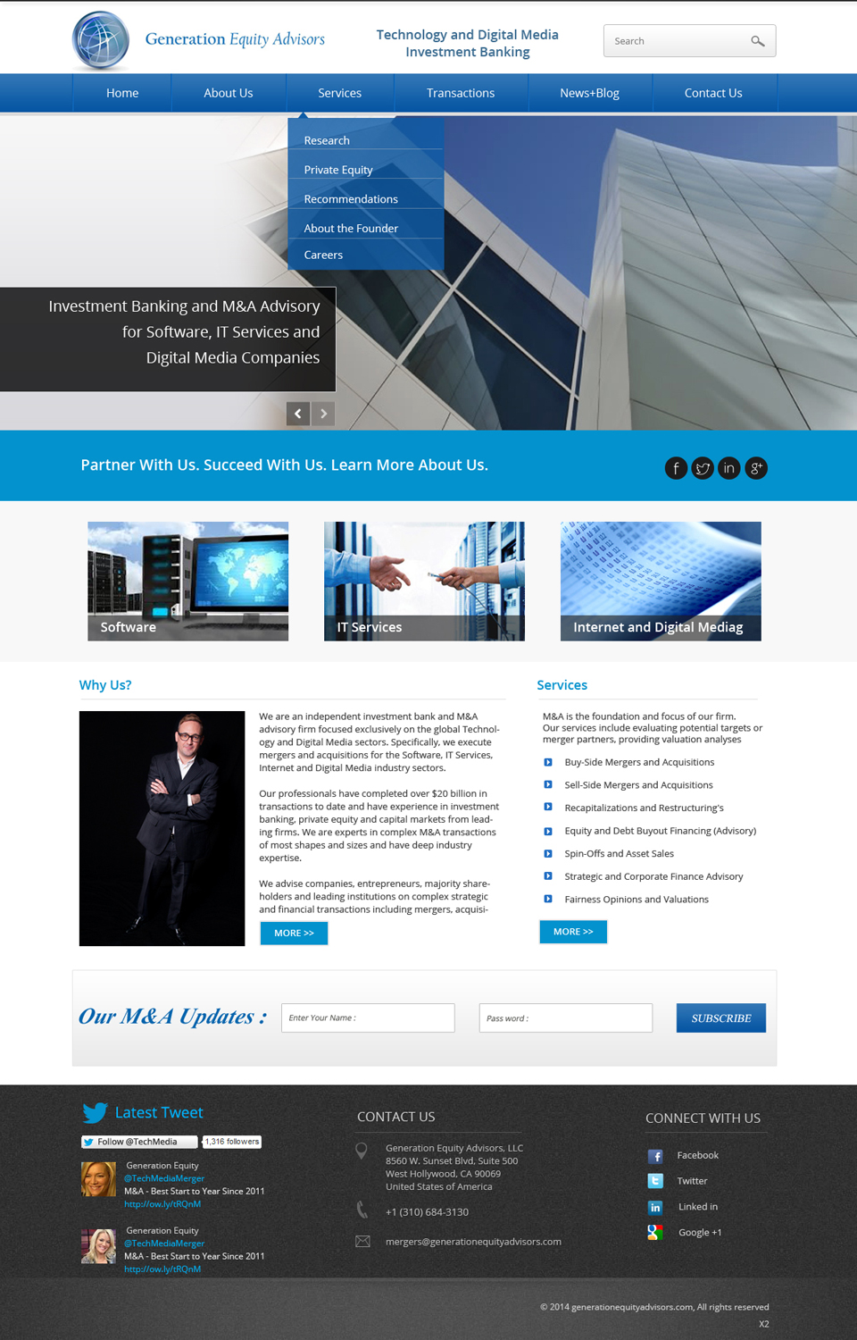 Web Design par pb pour Generation Equity Advisors | Design : #3322640