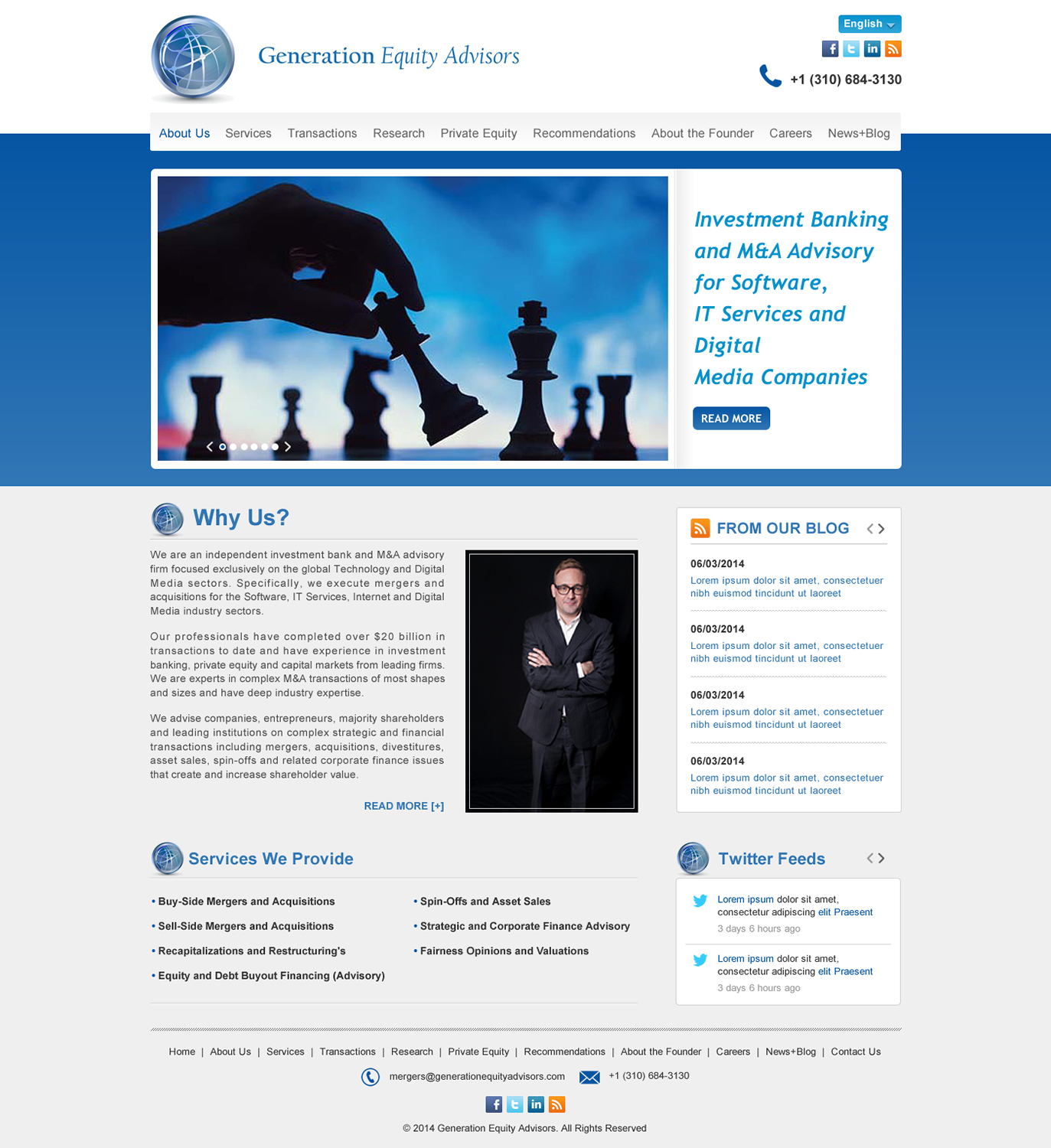 Diseño Web por Sbss para Generation Equity Advisors | Diseño #3277049