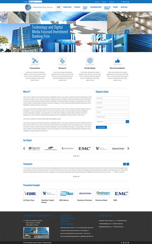 Web-Design von Black Stallions Impressive Solutions für Generation Equity Advisors | Design #3243642