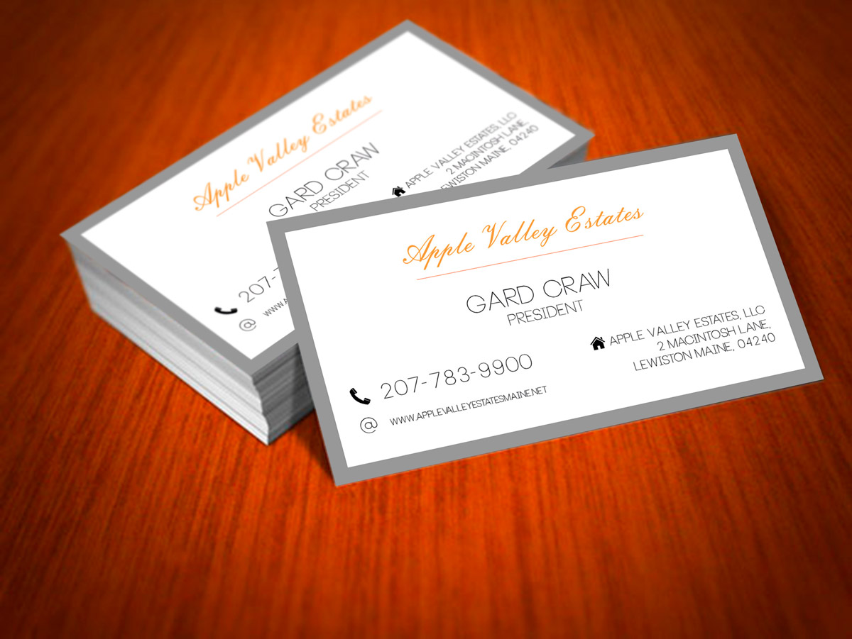 Diseño de Tarjeta de Presentación por JulySprite para Apple Valley Estates | Diseño #3246537