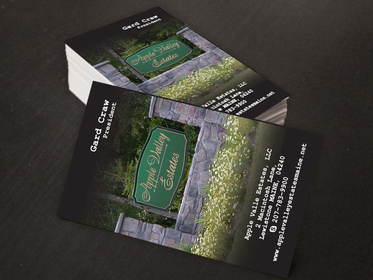 Business Card Design by cn graphic for Apple Valley Estates | Design #3245518