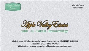 Design de Carte de Visite par ksv pour Apple Valley Estates | Design : #3231000
