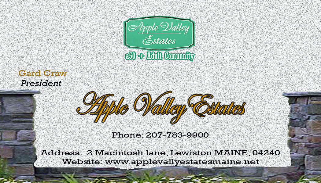 Visitenkarten-Design von ksv für Apple Valley Estates | Design #3231178