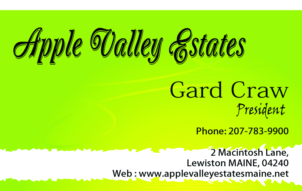 Business Card Design by Design Store99 for Apple Valley Estates | Design #3230071