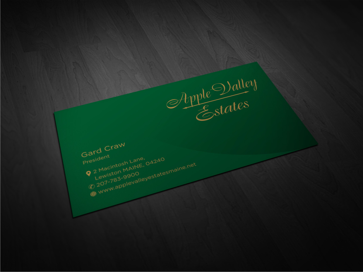 Business Card Design by Atvento Graphics for Apple Valley Estates | Design #3226662