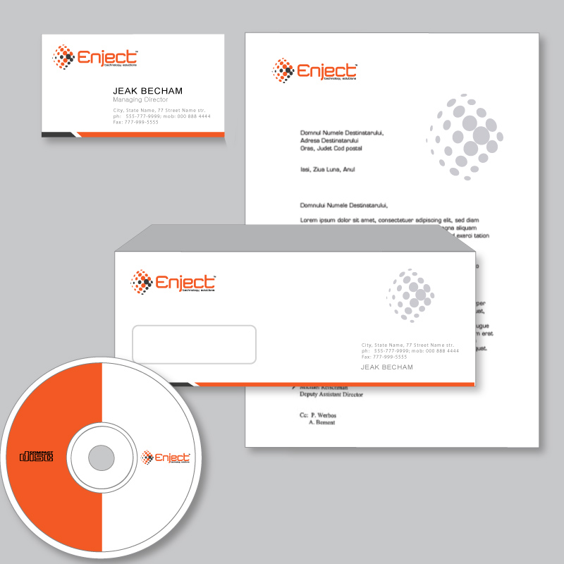 Stationery Design by instudio for Enject | Design #3432372