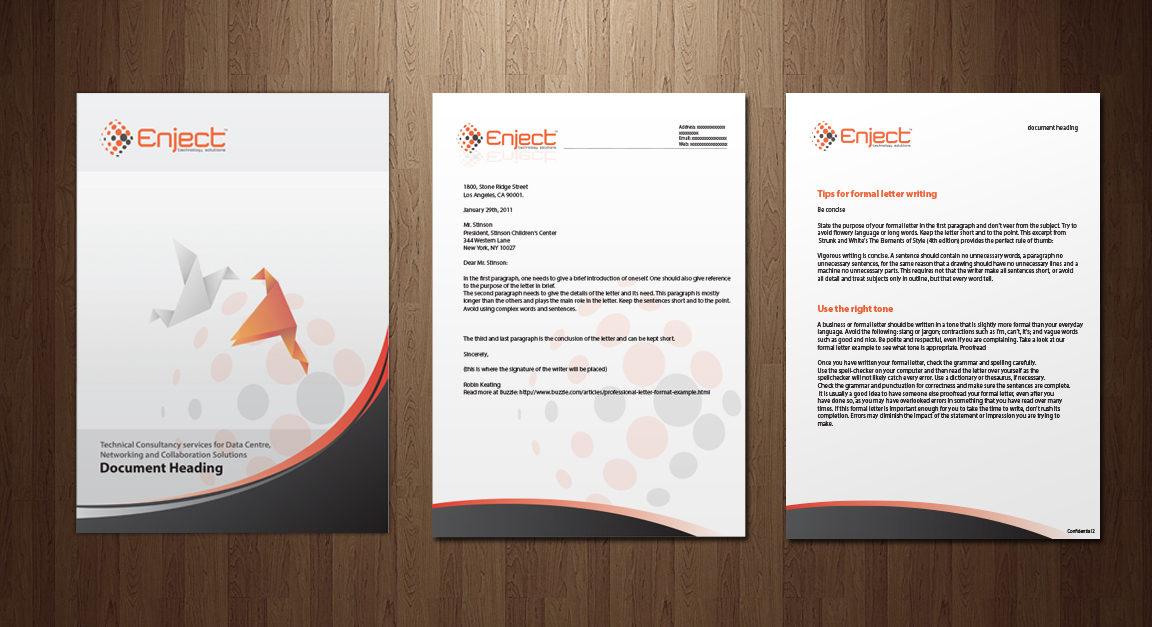 Stationery Design by nafizrahat for Enject | Design #3392473