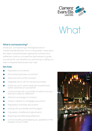 Brochure Design by Impressive Solutions for Clamenz Evans Ellis Lawyers | Design: #3263247
