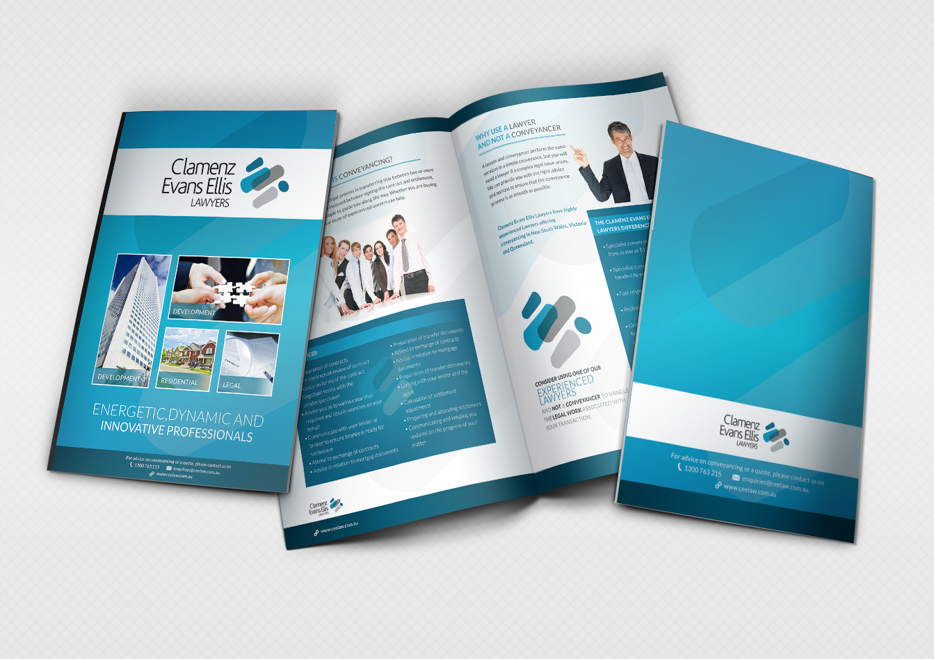 Brochure Design by WirePaper for Clamenz Evans Ellis Lawyers | Design #3248202