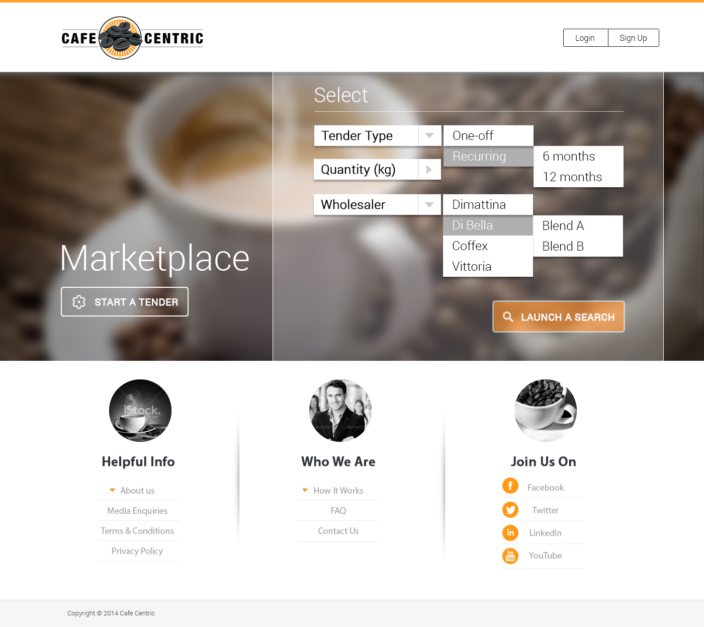 Web-Design von Pabloravel für Cafe Centric | Design #3237245