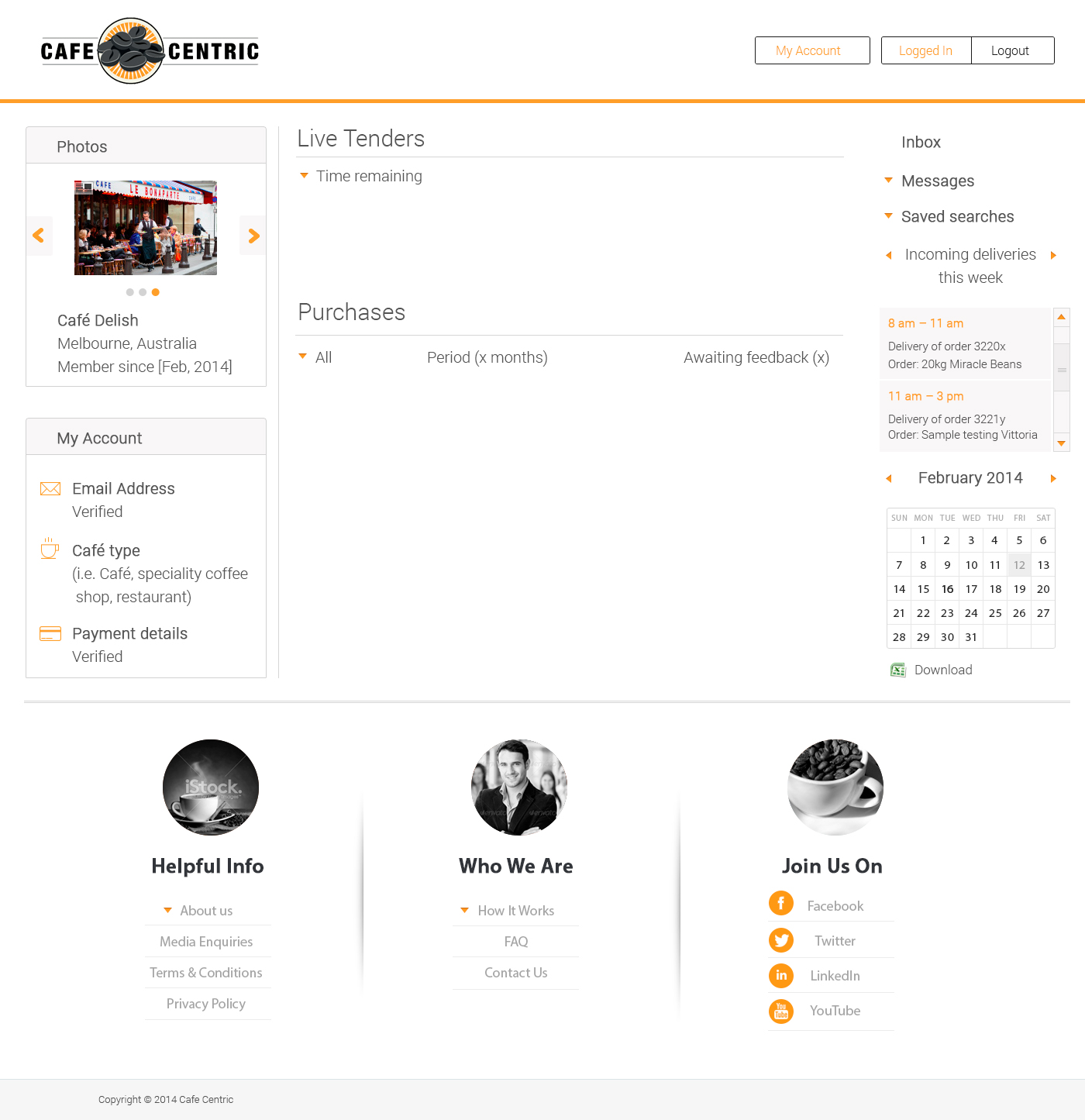 Web-Design von Pabloravel für Cafe Centric | Design #3238695