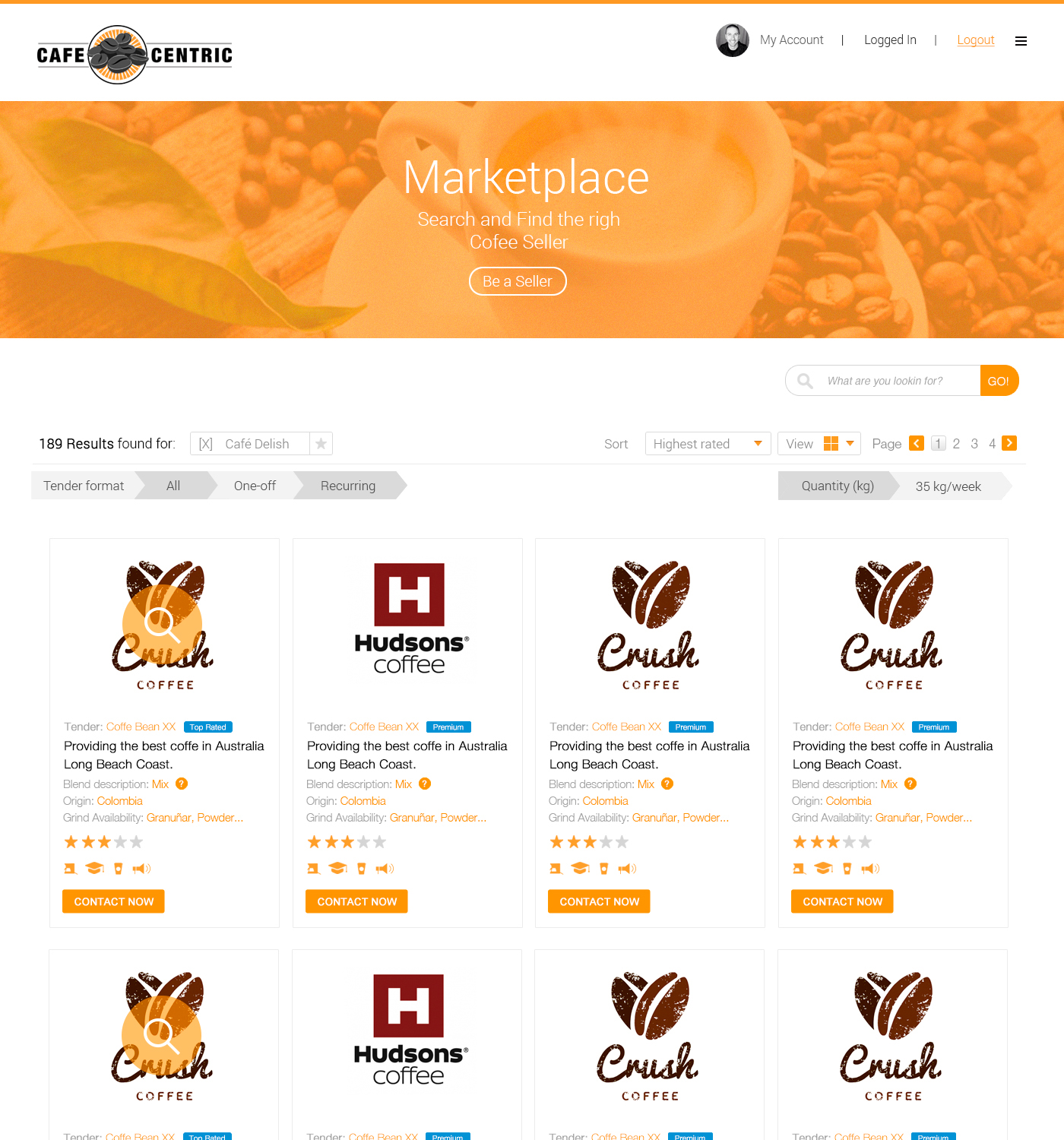 Diseño Web por Pabloravel para Cafe Centric | Diseño #3263235