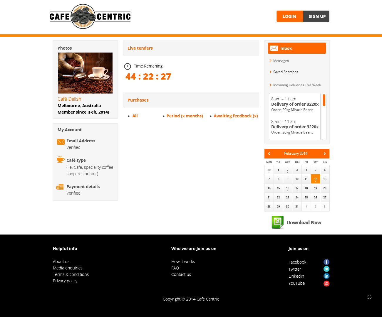 Web Design by pb for Cafe Centric | Design #3255116