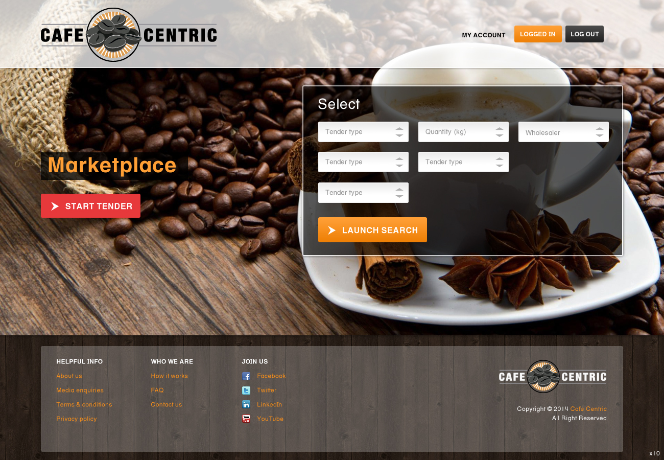 Web Design by pb for Cafe Centric | Design #3255136