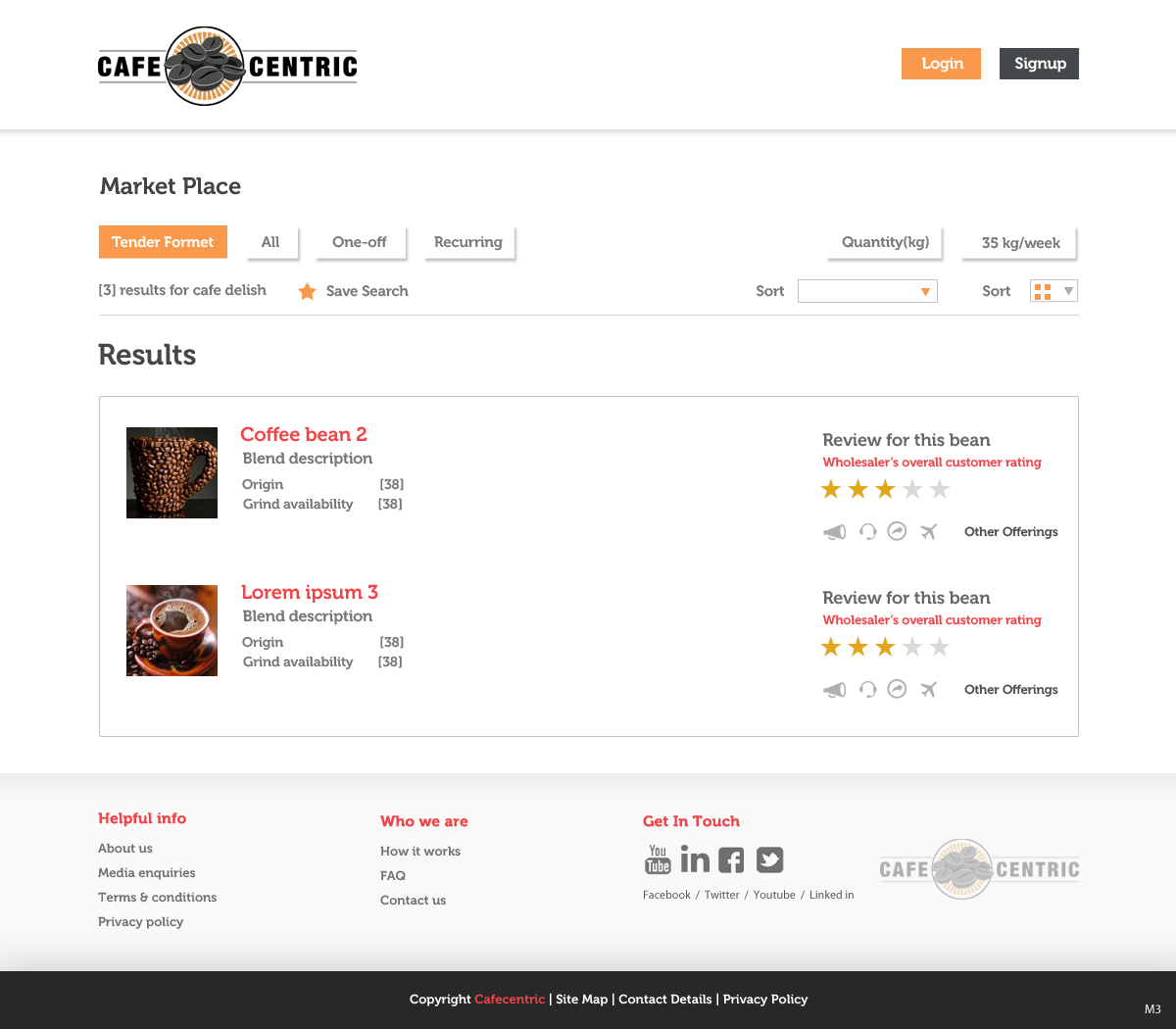 Diseño Web por pb para Cafe Centric | Diseño #3255174