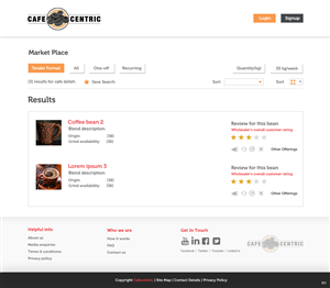 Diseño Web por pb para Cafe Centric | Diseño: #3255174
