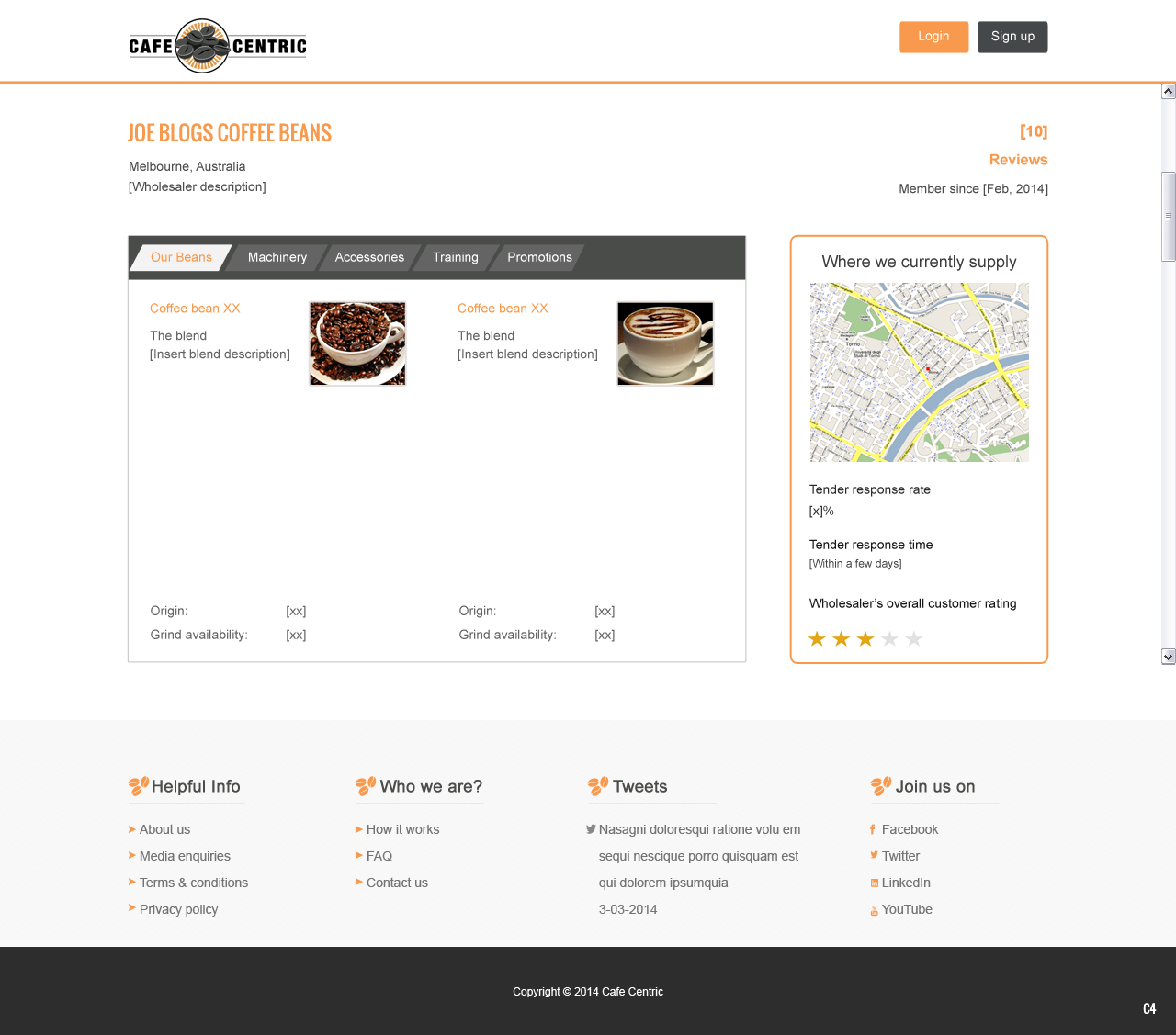 Diseño Web por pb para Cafe Centric | Diseño #3255198