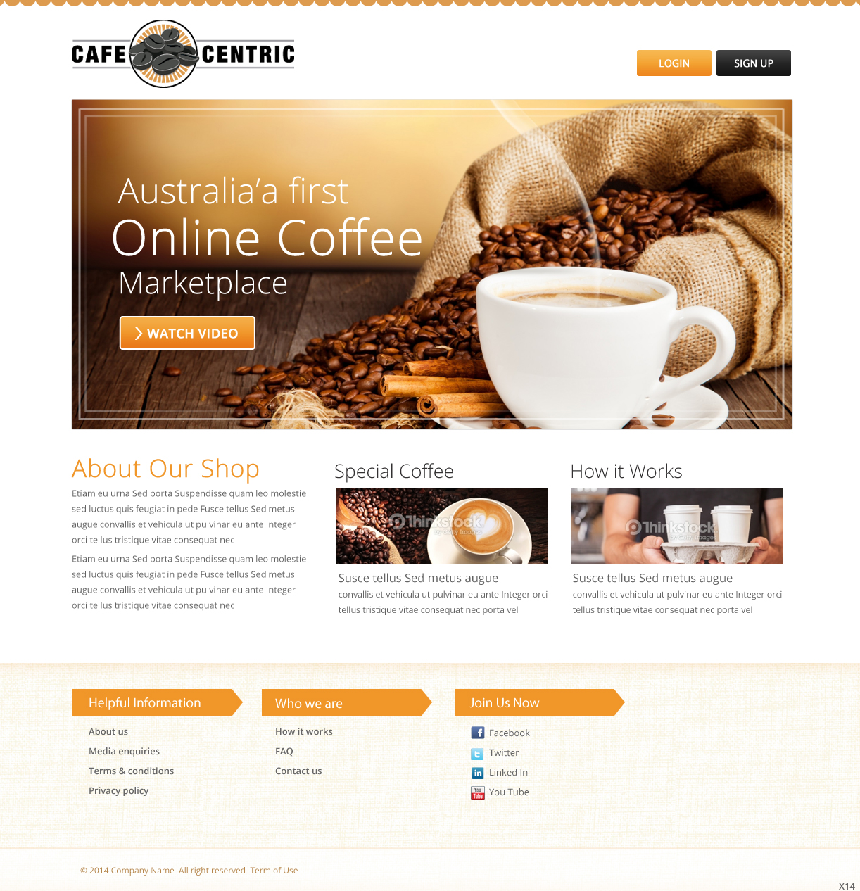 Web Design by pb for Cafe Centric | Design #3255215