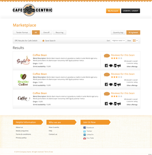 Diseño Web por pb para Cafe Centric | Diseño: #3255218