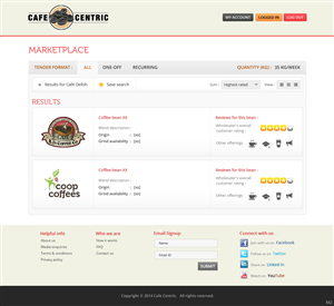 Diseño Web por pb para Cafe Centric | Diseño: #3255232