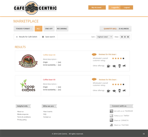 Diseño Web por pb para Cafe Centric | Diseño: #3255247