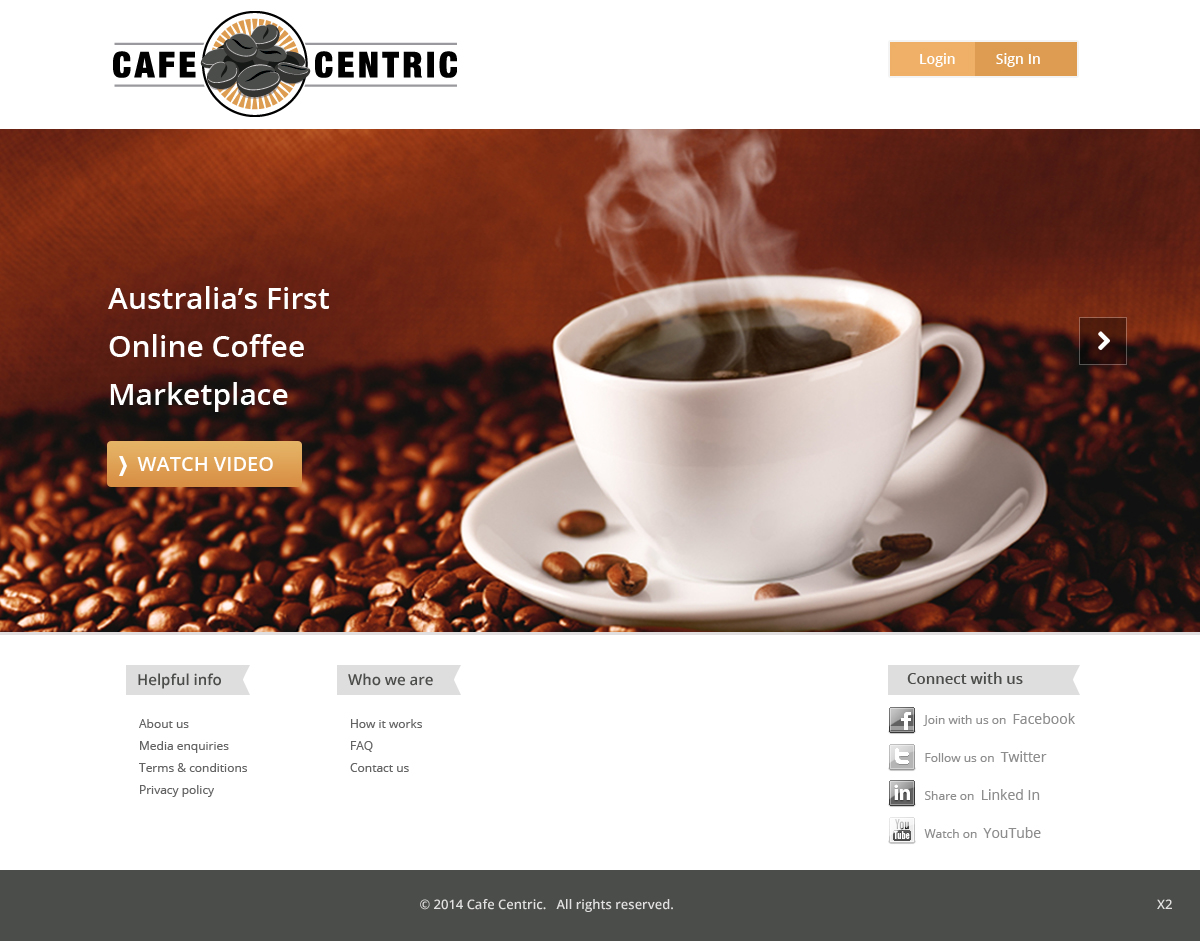 Web Design by pb for Cafe Centric | Design #3255249