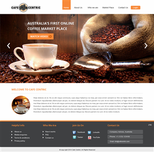 Diseño Web por pb para Cafe Centric | Diseño: #3264041