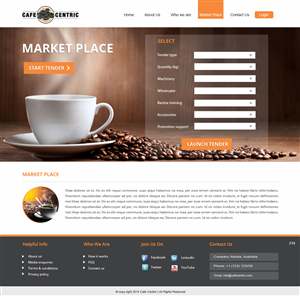 Diseño Web por pb para Cafe Centric | Diseño: #3264044