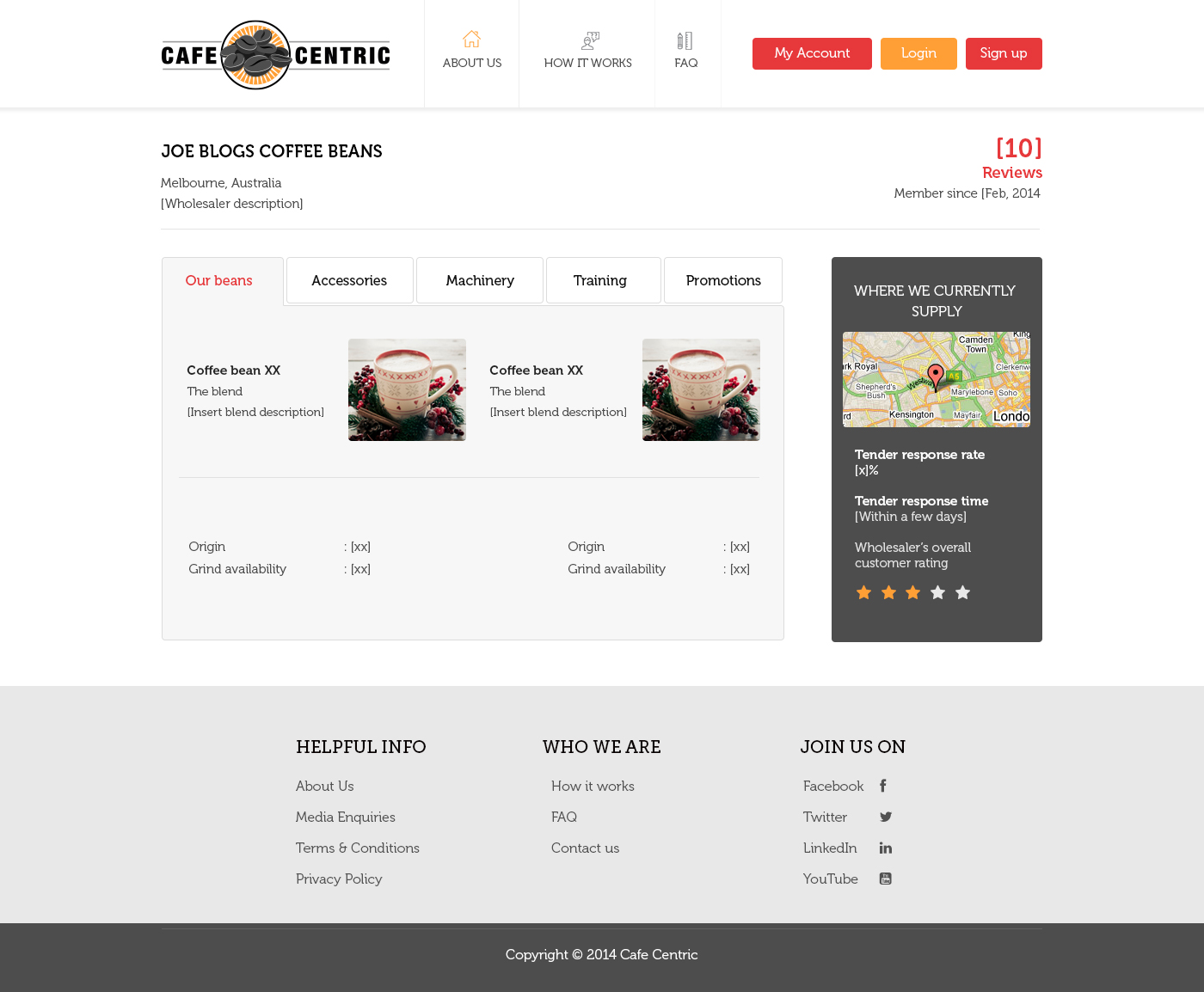 Web Design par Empireweb pour Cafe Centric | Design #3266714