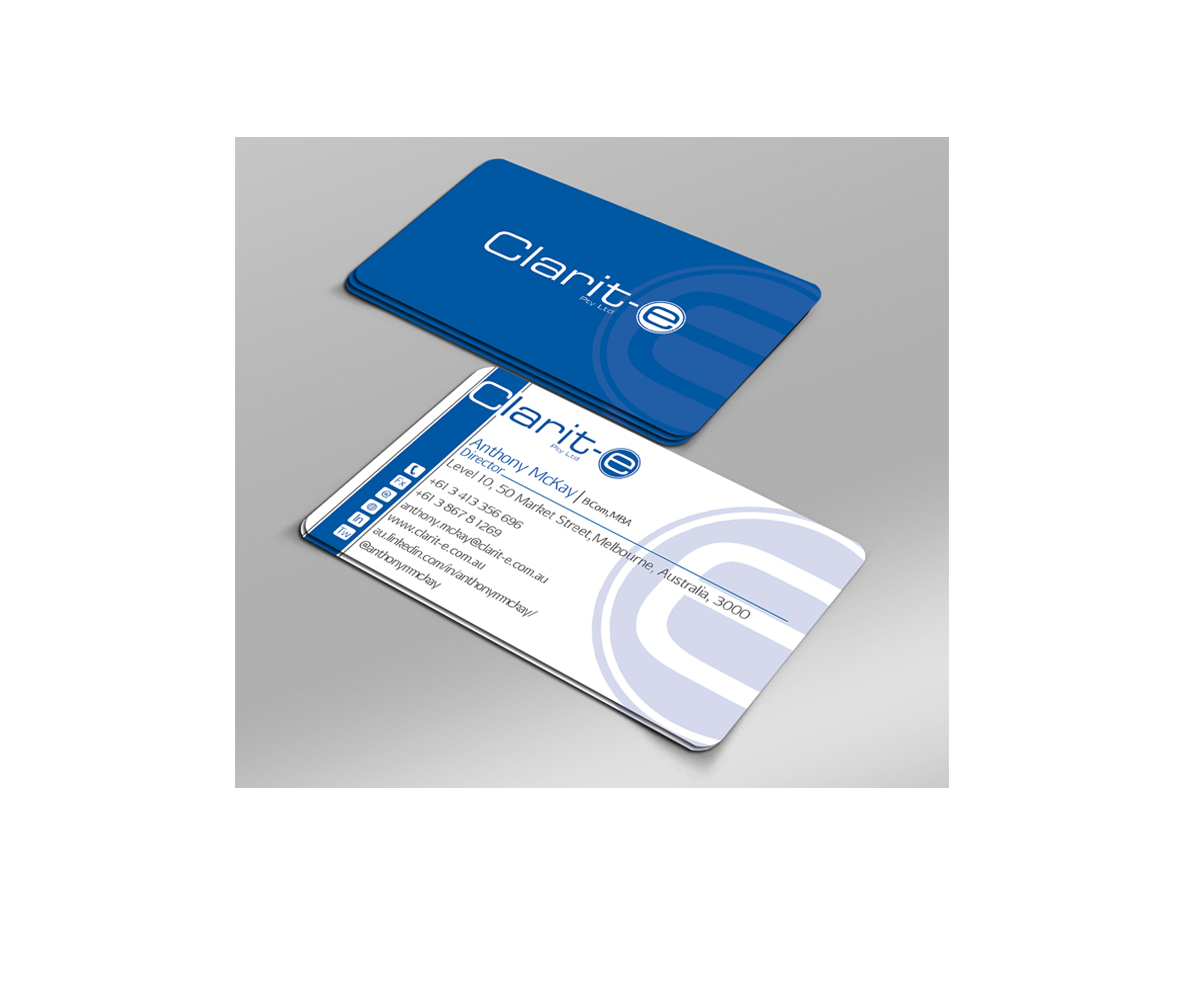Business Card Design by Harshan for Clarit-e Pty Ltd | Design #3241364