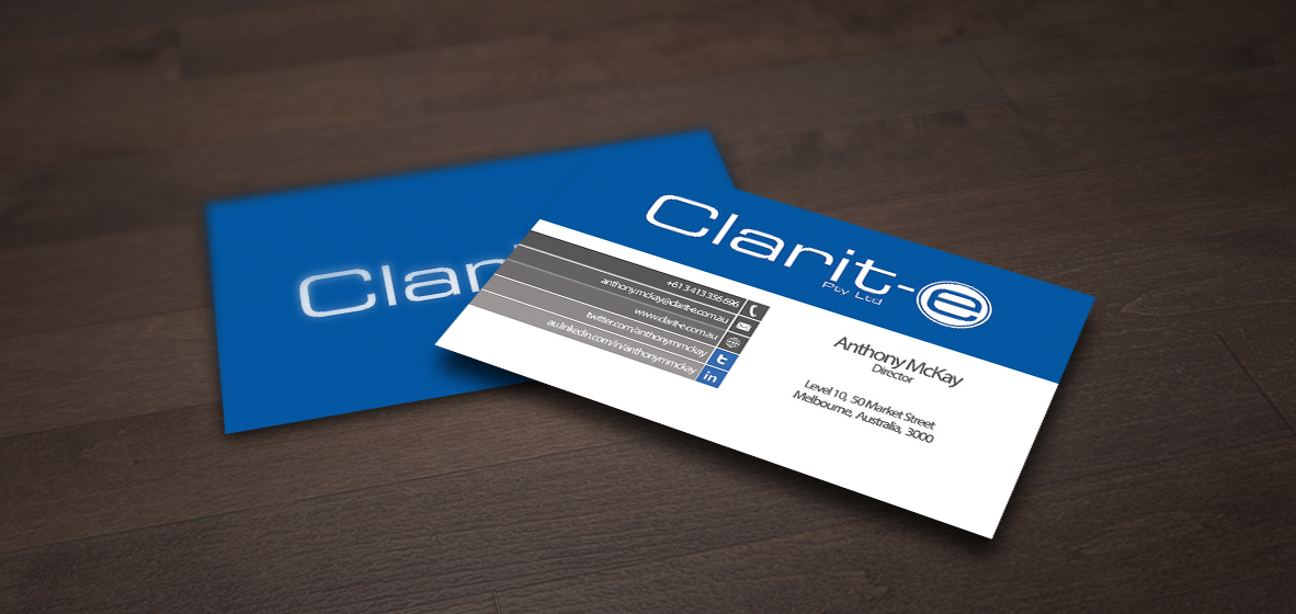 Business Card Design by EffectiveX for Clarit-e Pty Ltd | Design #3228524