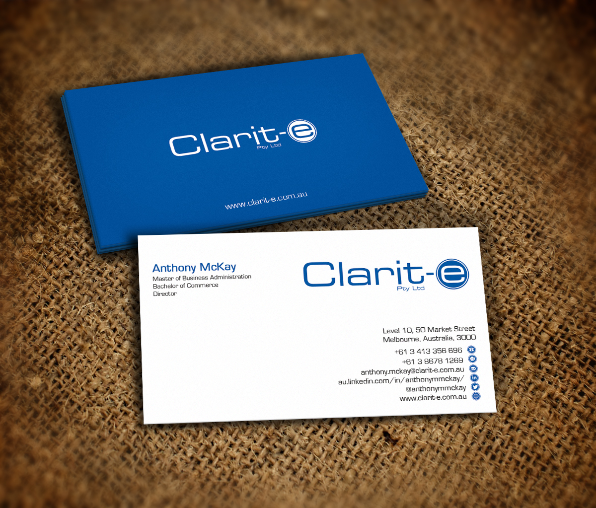 Business Card Design by Nelsur for Clarit-e Pty Ltd | Design #3240656
