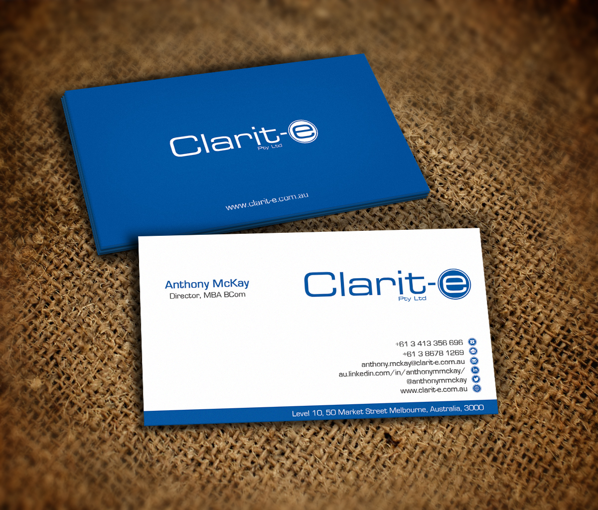 Business Card Design by Nelsur for Clarit-e Pty Ltd | Design #3240689