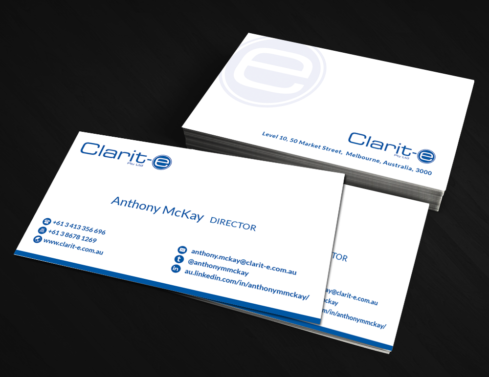 Business Card Design by  Artman for Clarit-e Pty Ltd | Design #3248536
