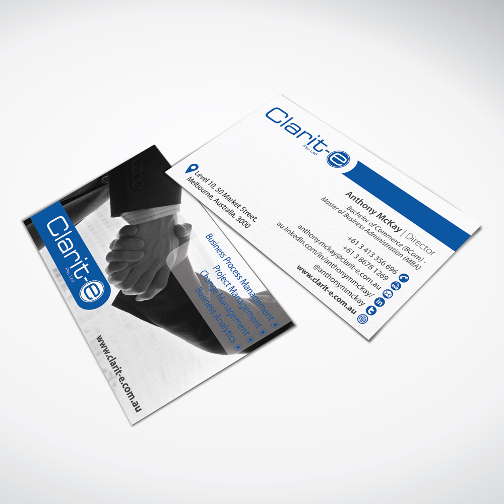 Design de Carte de Visite par tuan1968 pour Clarit-e Pty Ltd | Design #3246088