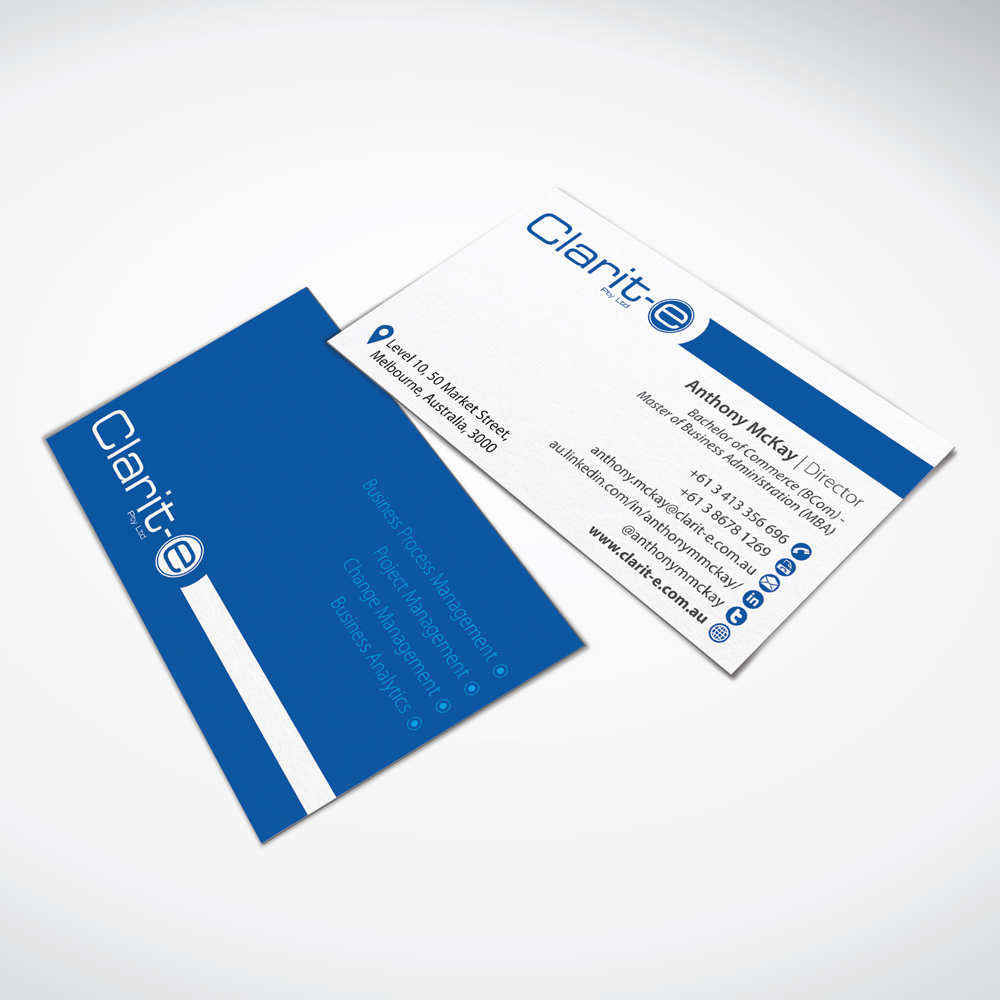 Diseño de Tarjeta de Presentación por tuan1968 para Clarit-e Pty Ltd | Diseño #3246092