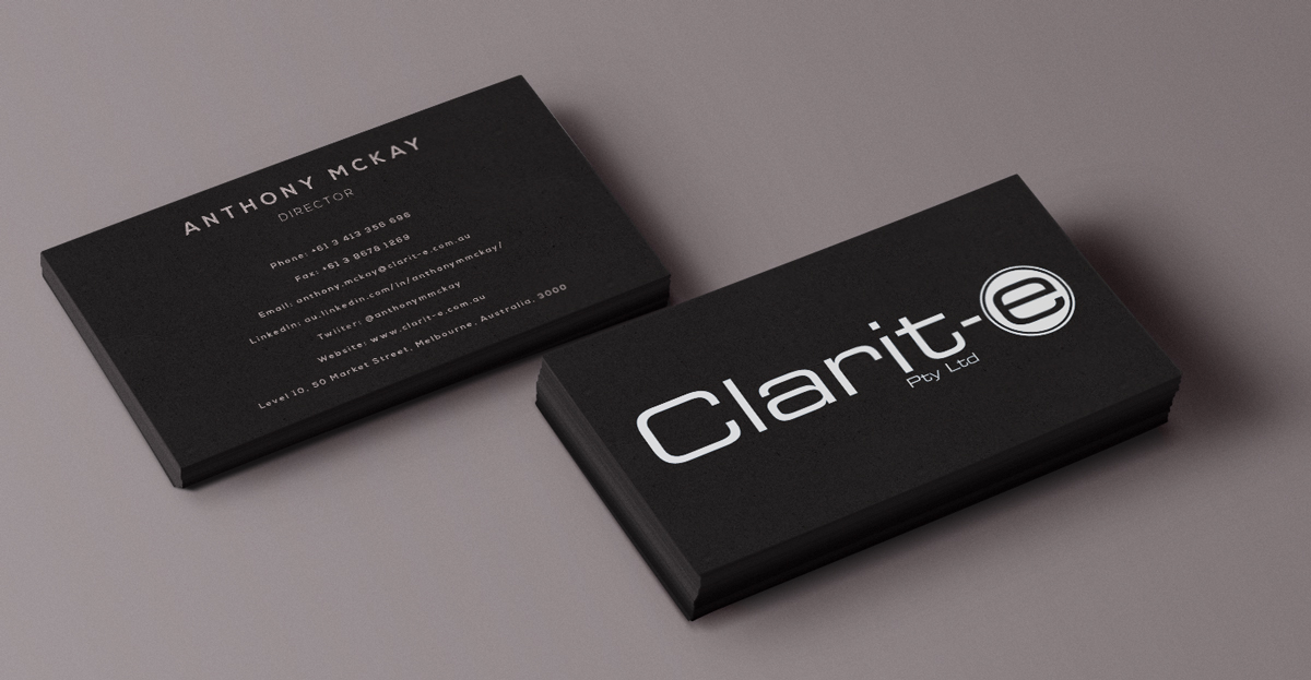 Business Card Design by moodyworld for Clarit-e Pty Ltd | Design #3230342