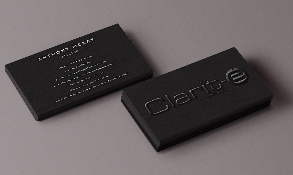Business Card Design by moodyworld for Clarit-e Pty Ltd | Design #3230738