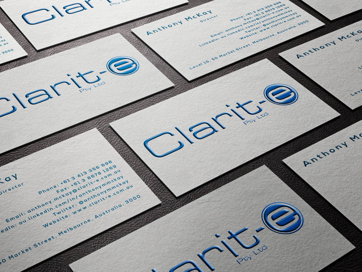 Business Card Design by moodyworld for Clarit-e Pty Ltd | Design #3230931
