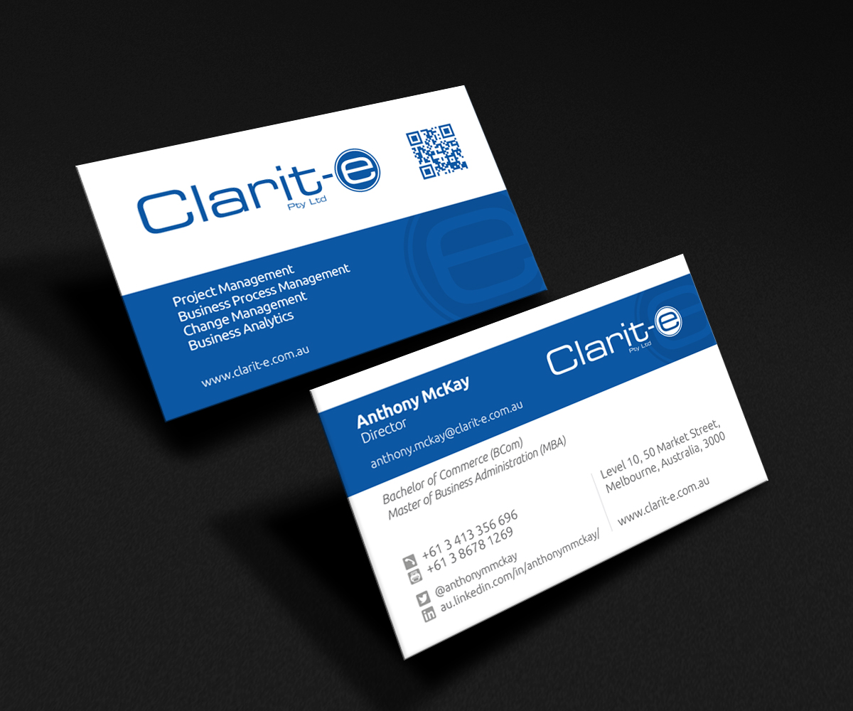Business Card Design by Rich_LHA for Clarit-e Pty Ltd | Design #3239815