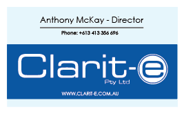 Business Card Design by akshay.kak for Clarit-e Pty Ltd | Design: #3233687