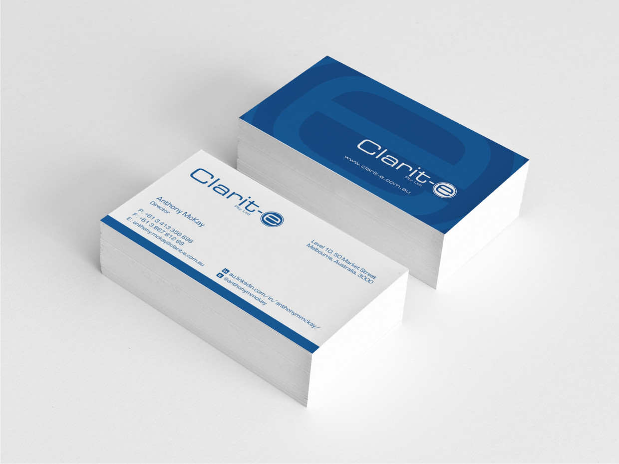 Business Card Design by Atvento Graphics for Clarit-e Pty Ltd | Design: #3274669