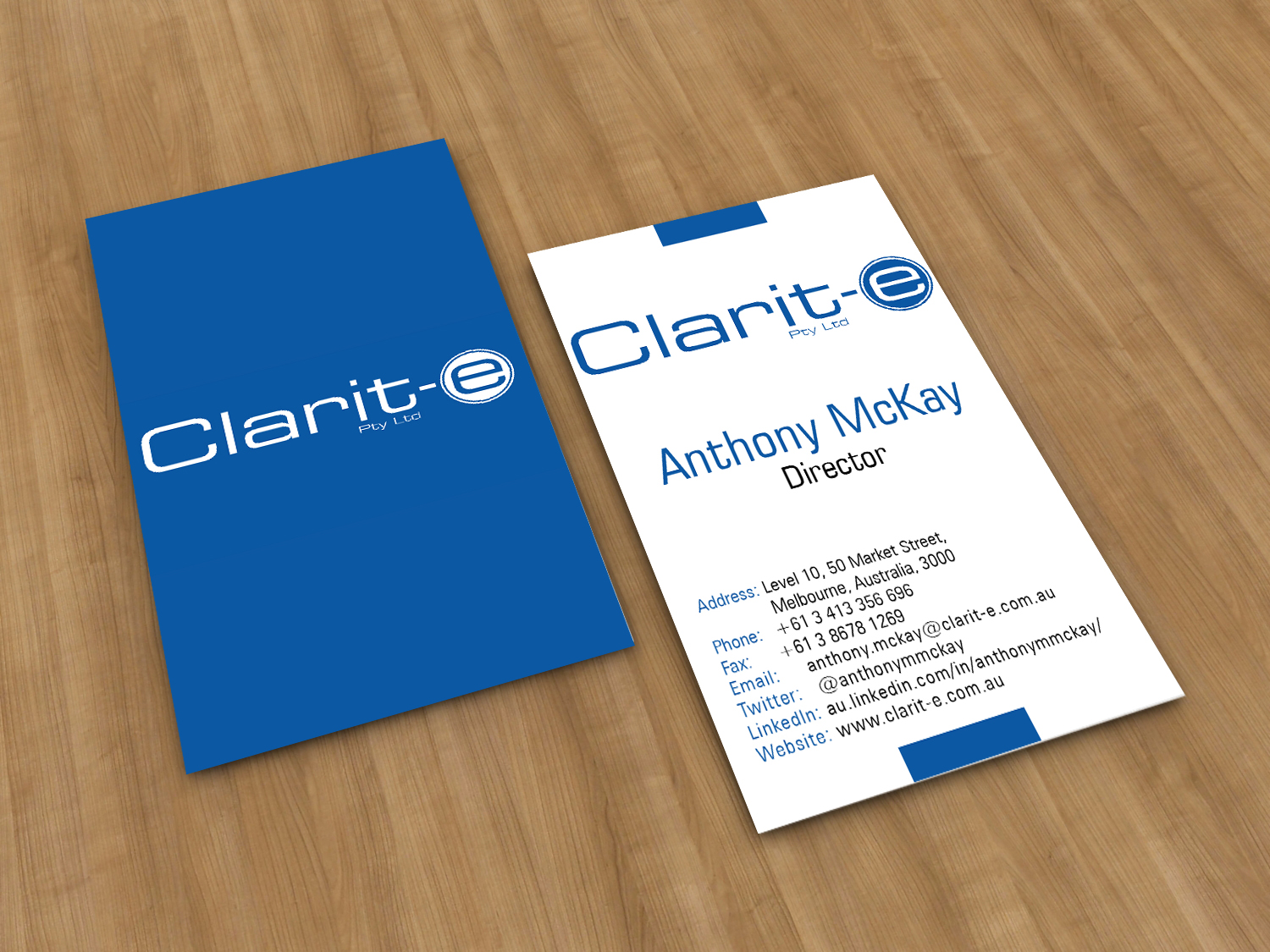 Business Card Design by 1Milliondesigns for Clarit-e Pty Ltd | Design #3230964
