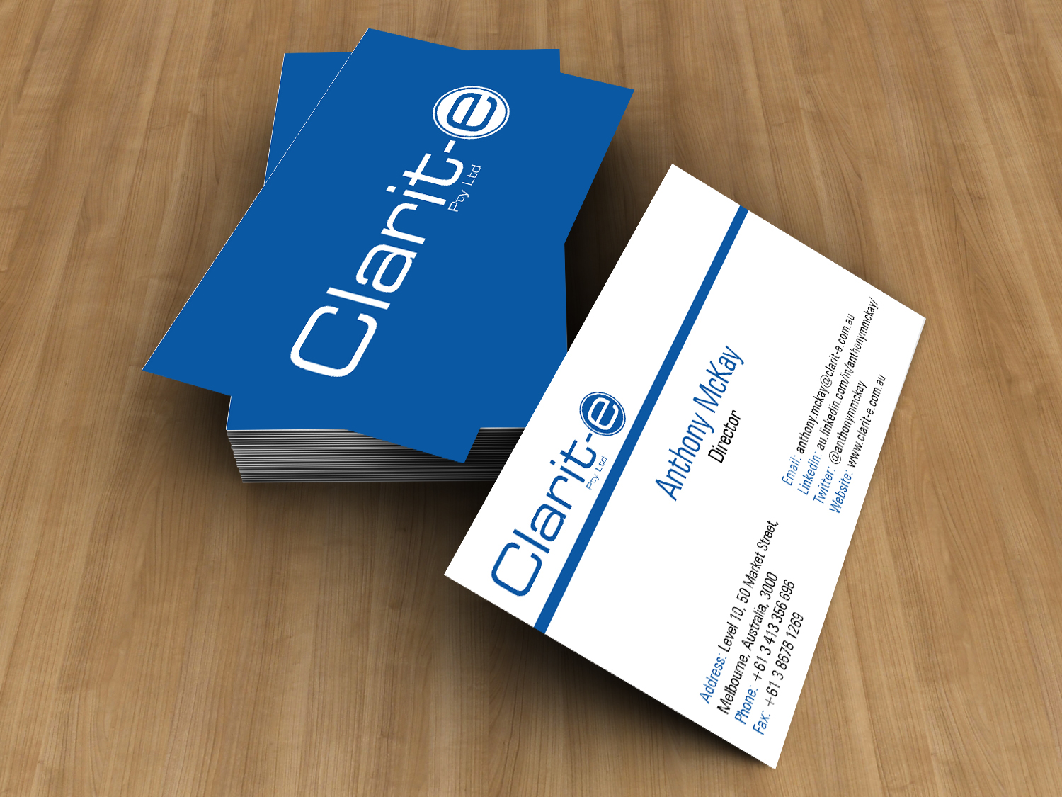 Diseño de Tarjeta de Presentación por 1Milliondesigns para Clarit-e Pty Ltd | Diseño #3230982